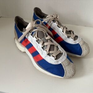 Adidas SL 7600 “Workshop” sneakers Royal Blue colorway. Men’s size US 9.5